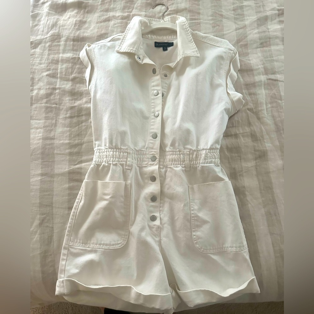 Blank NYC white denim romper